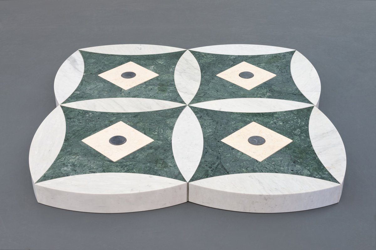 Plamen DejanoffFoundation Requirement (Floor III), 2016Natural stone, 24 parts, made after medieval model135 x 135 cm