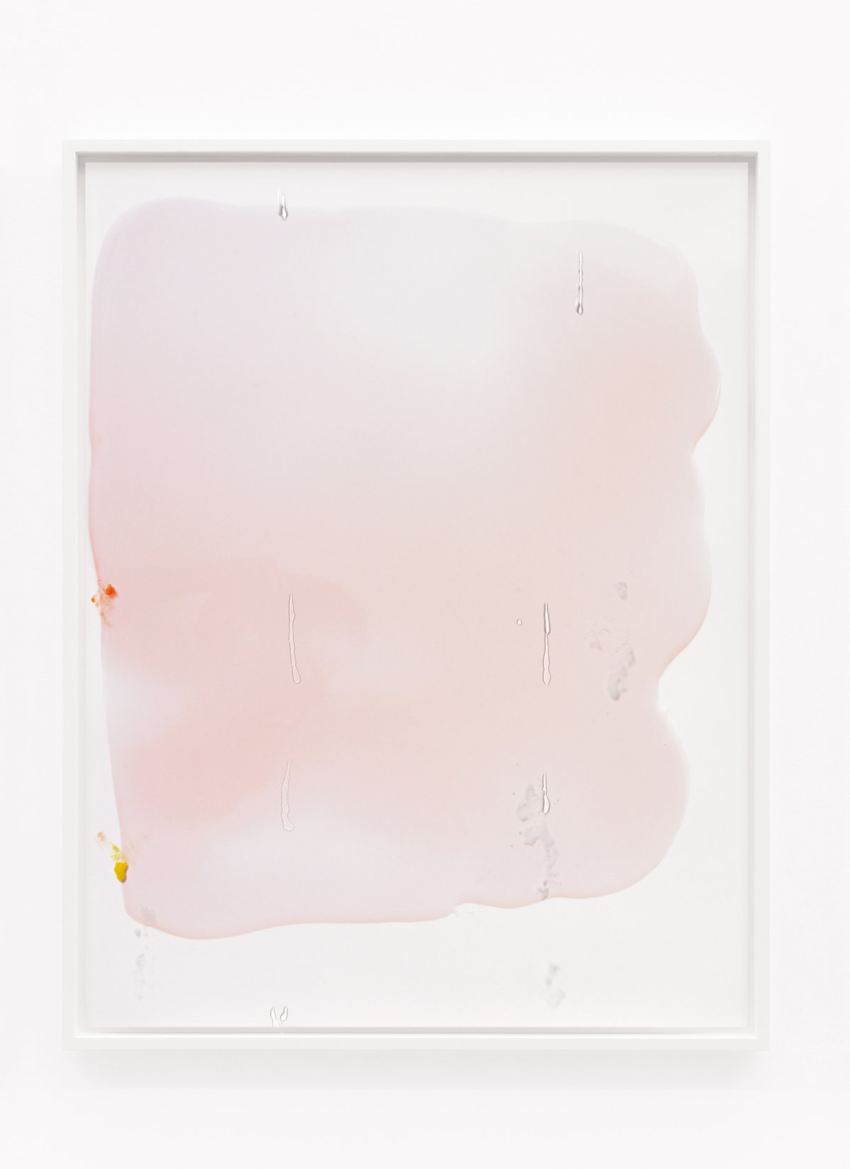 Lisa HolzerThe Party Sequel (Berlin), 2017Pigment print on cotton paper, crystal clear 202/1 polyurethane and acrylic paint on glass110.3 x 86.3 cm