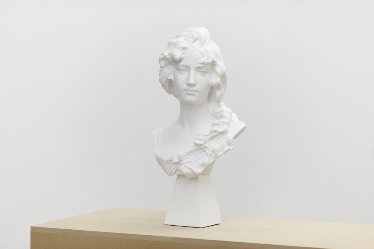 Gaylen GerberSupport, n.d.Oil paint on marble bust by Adolpho Cipriani, ca. 1880-193066 x 34.2 x 34.2 cm