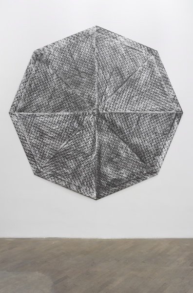 Marius EnghManhole, 2011Charcoal on paper, aluminium277 x 277 x 0.4 cm