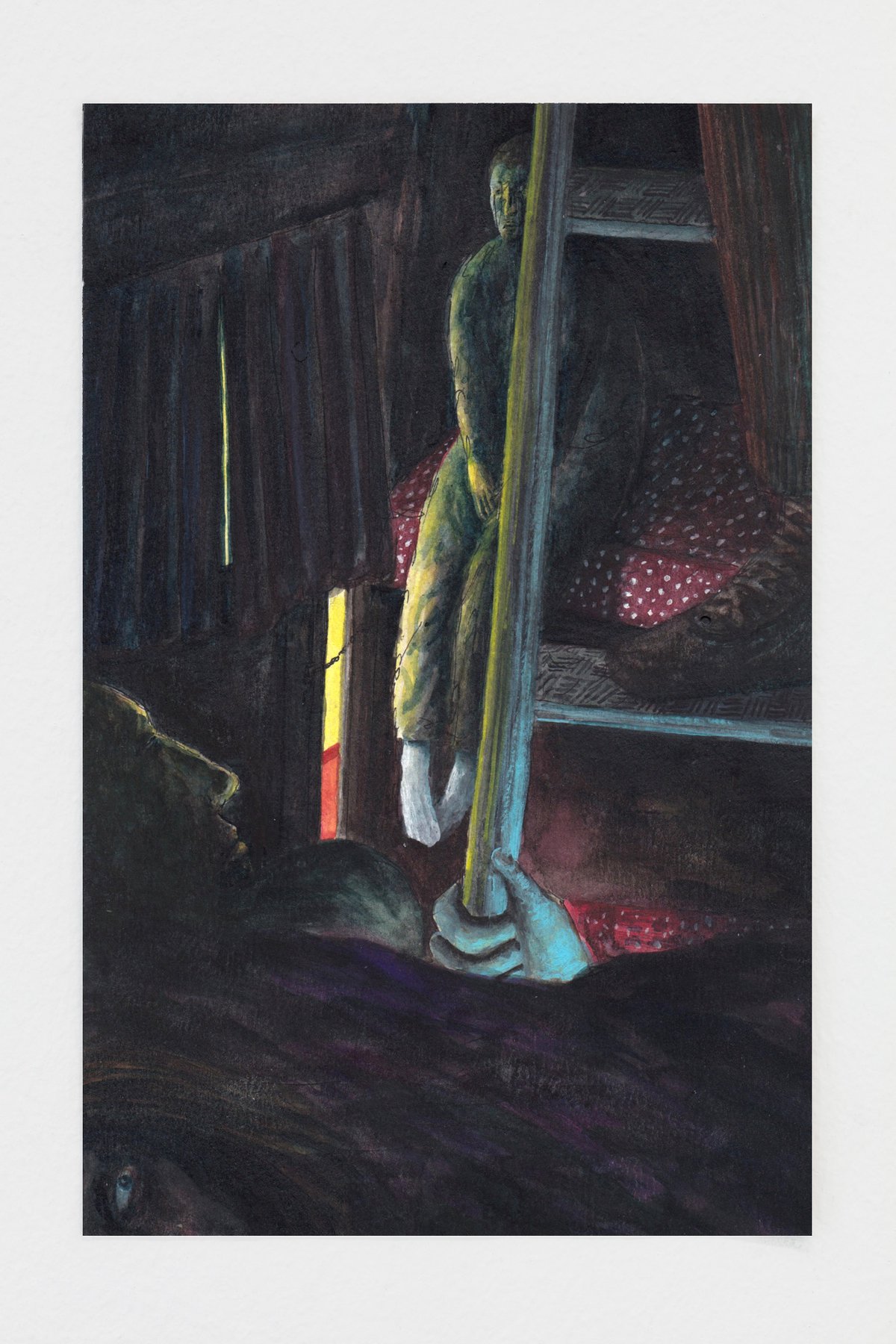 Matthias NogglerLocked Door, 2020Gouache, Aquarell, Tinte und Bleistift auf Papier20,5 x 13,2 cm