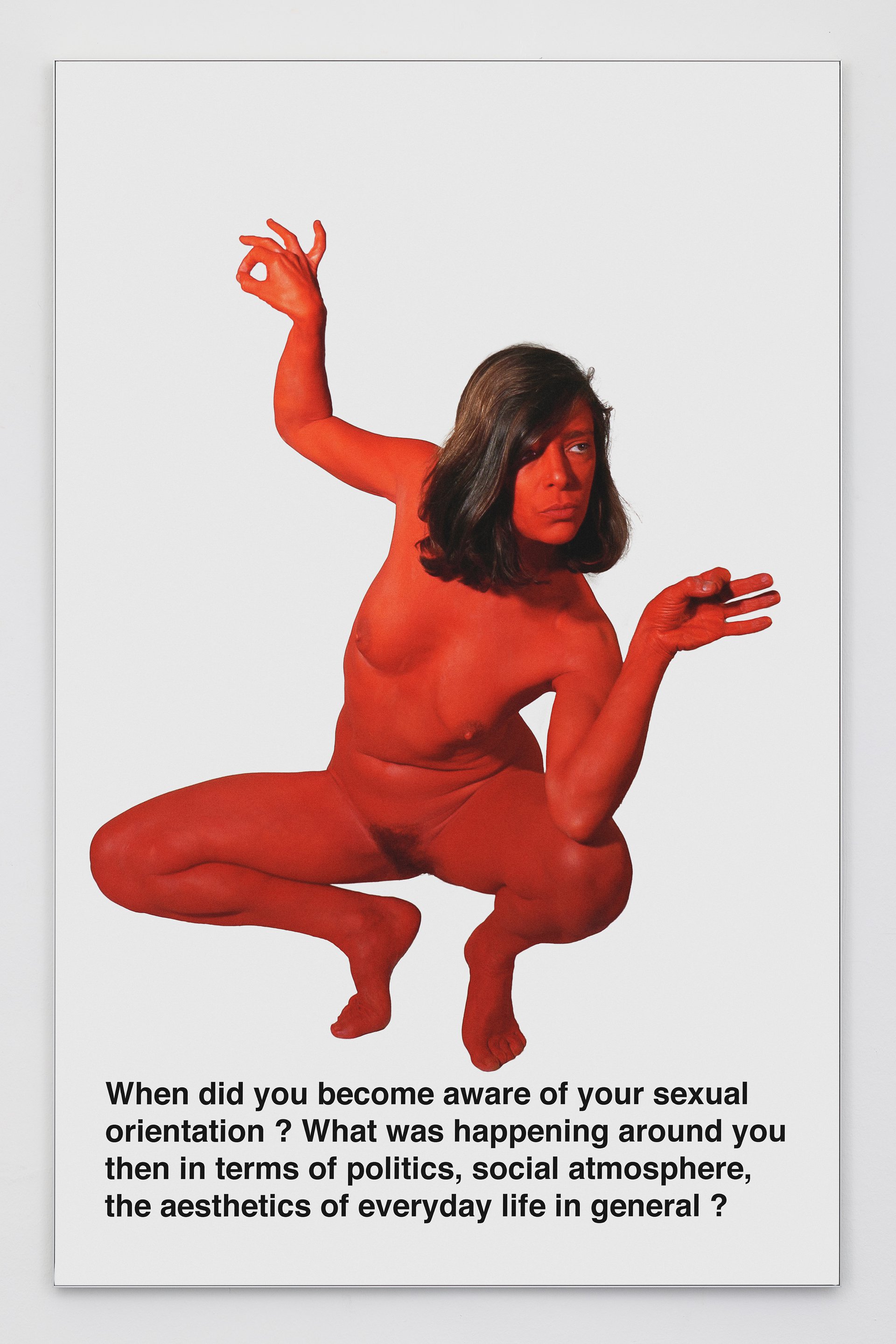 Lili Reynaud-DewarWhen did you become aware of your sexual orientation ? What was happening around you then in terms of politics, social atmosphere, the aesthetics of everyday life in general?, 2022Print on Dynajet foil mounted on aluminium frame90 x 140 cm