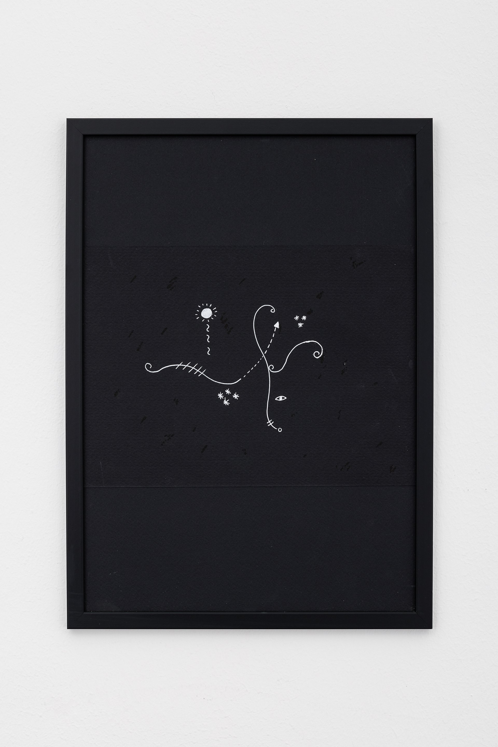 Melika Ngombe KolongoCrossroads #01, 2022Acrylic pen on paper42 x 29,7 cm (framed)
