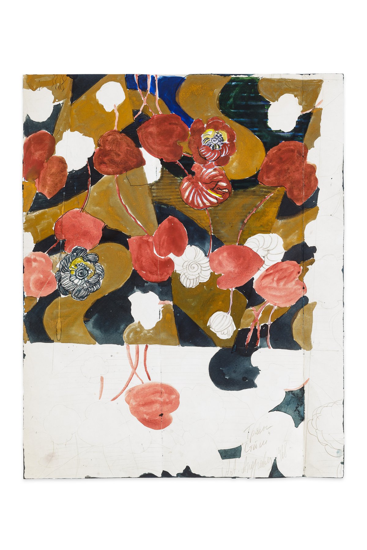 Anna AndreevaThe Herbs, 1968 (recto)Ink, gouache and pencil on paper54,5 x 43 cm