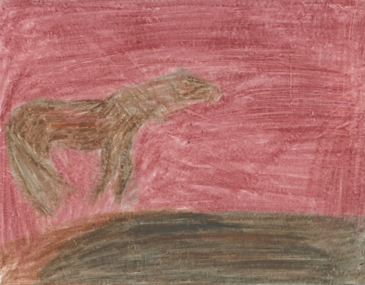 Dominique KnowlesHorse Above the Earth, 2018Wax on paper21.6 x 27.9 cm