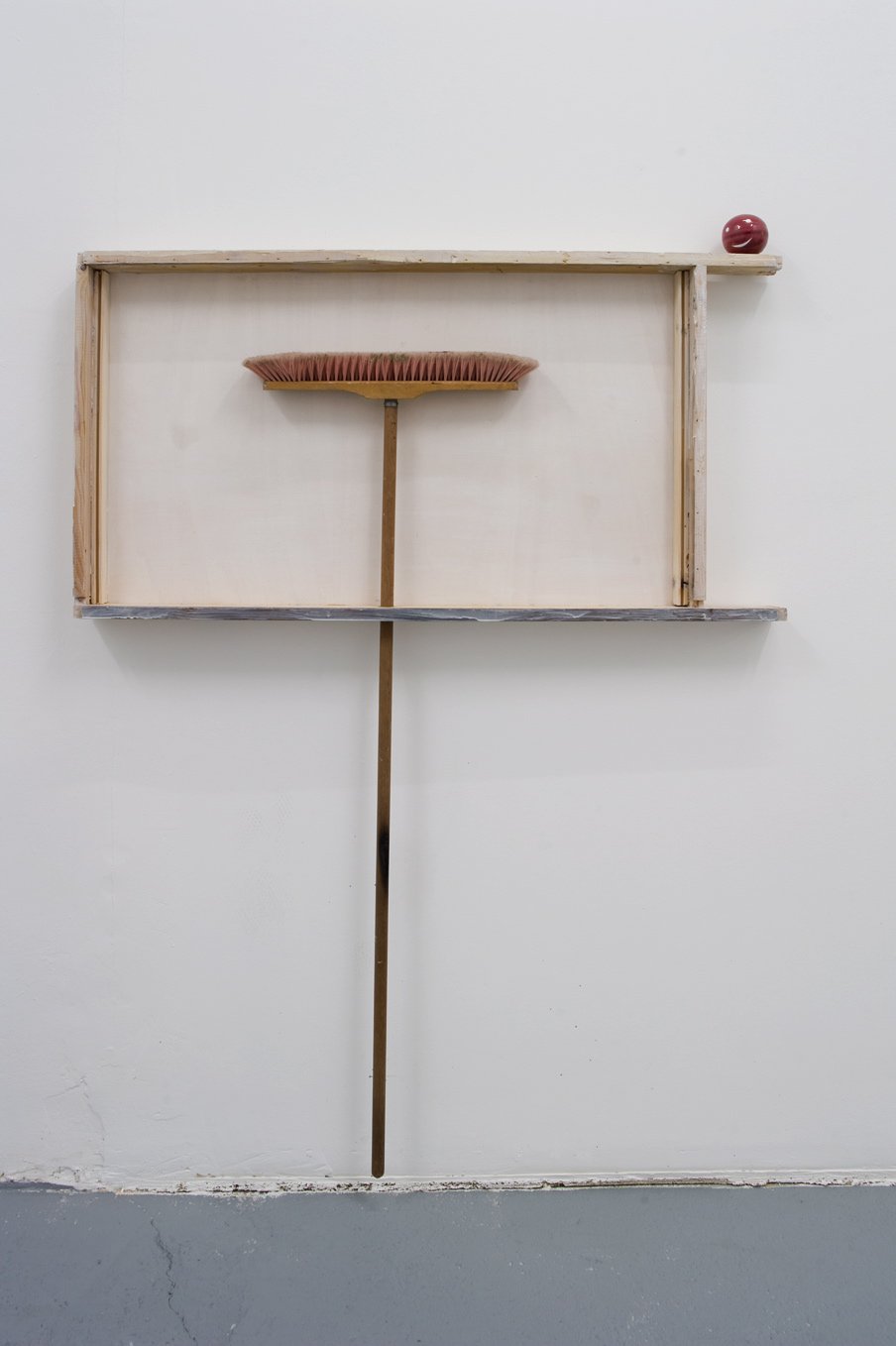 Franz AmannBesenkasten, 2011Wood, paint, ceramic (by Lisa Berger), broom177 x 124.5 x 11 cm