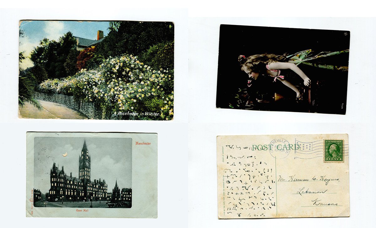 Julien BismuthCollection of Stenographic Postcards 1, 2015Single channel video, 8 vintage postcards00:16:11Detail view