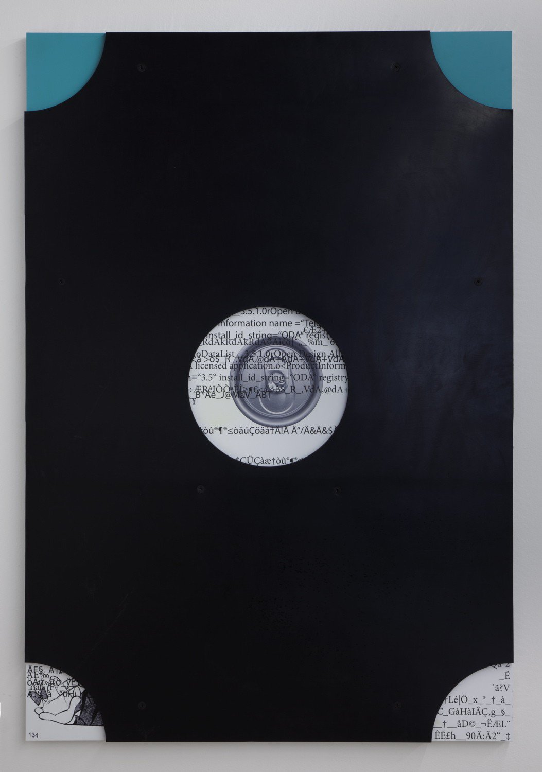 Benjamin HirteUntitled (A), 2015Aluminium honeycomb panel, reinforced rubber sheet, thread screws, UV-print150 x 103 cm