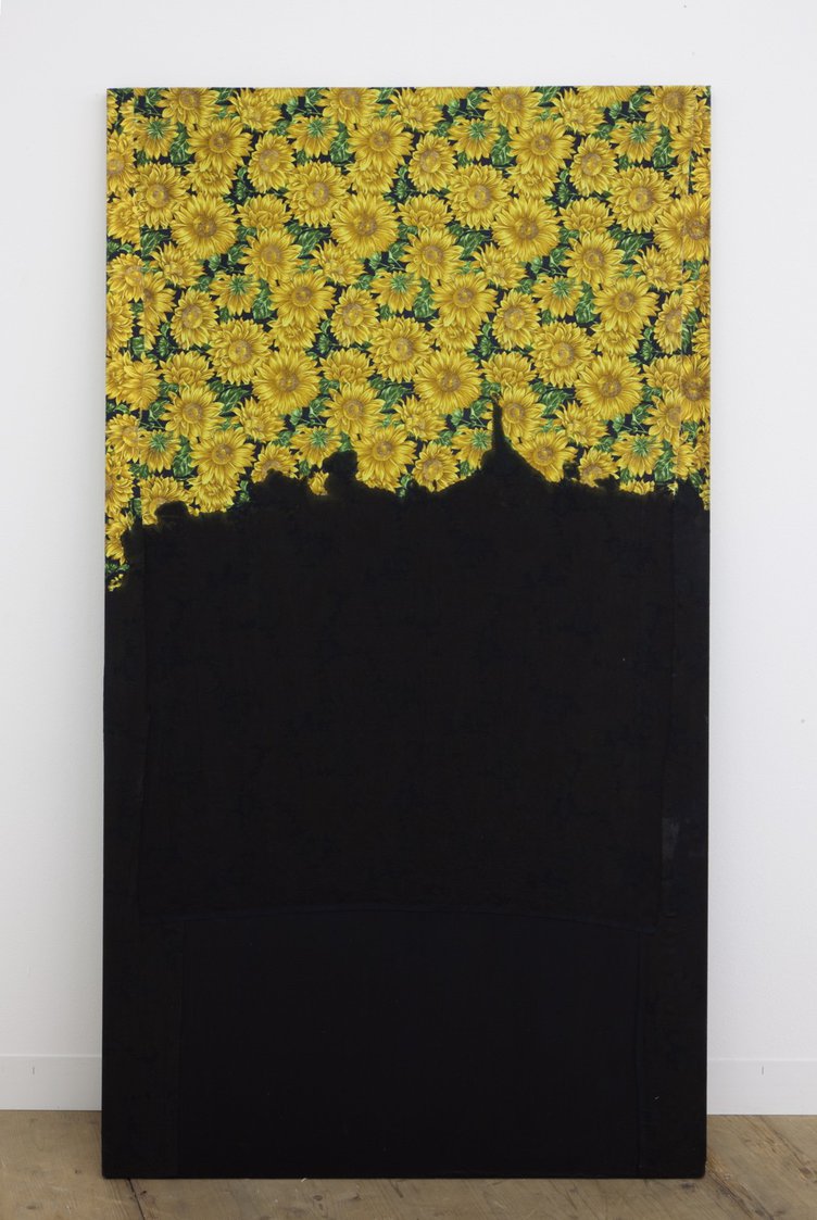 Lili Reynaud-DewarUntitled, 2015Ink on fabric, wood panel145 x 80 x 25 cm