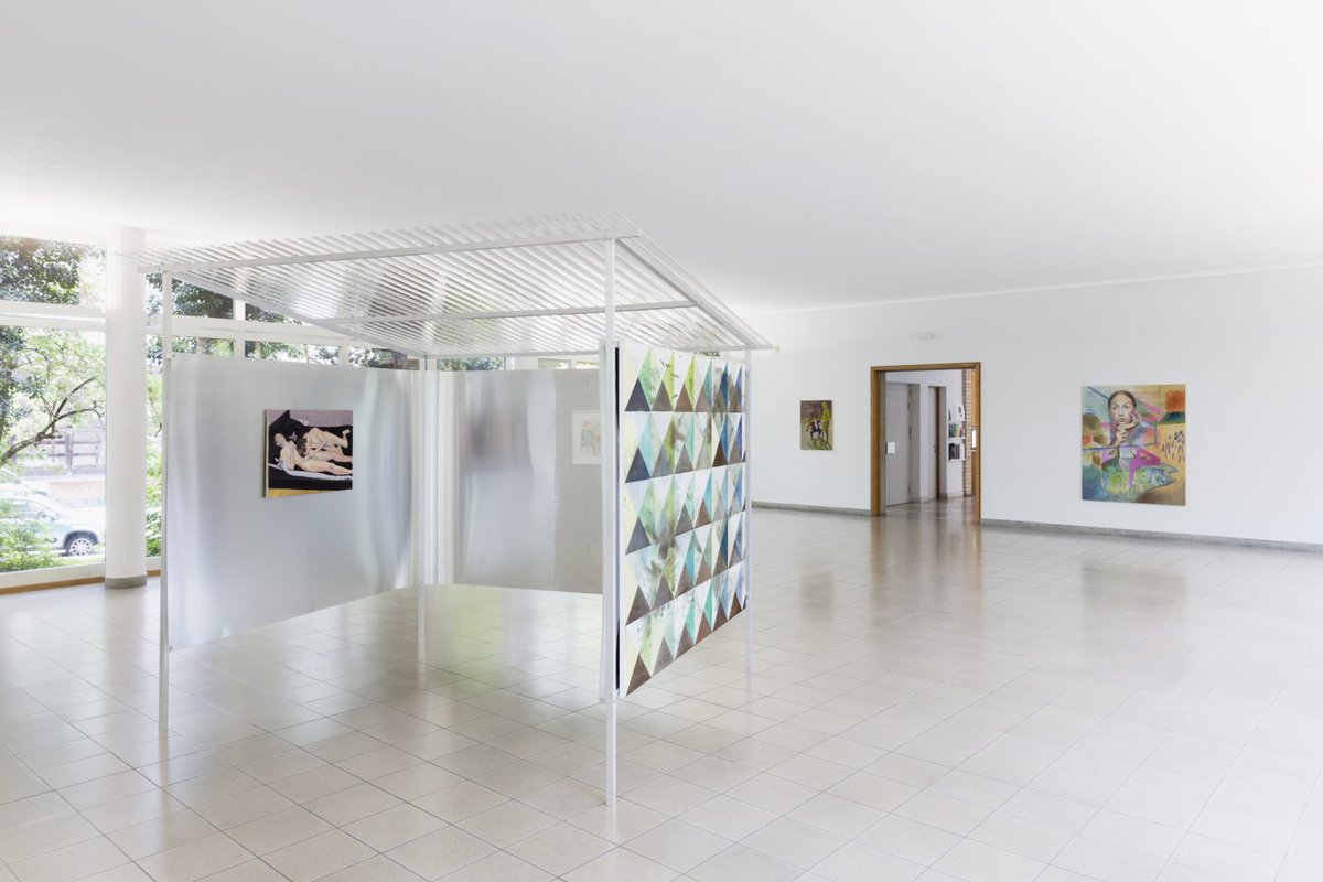 Birgit MegerleInstallation viewThe Painted Veil, Kunsthaus Glarus, Glarus, 2017