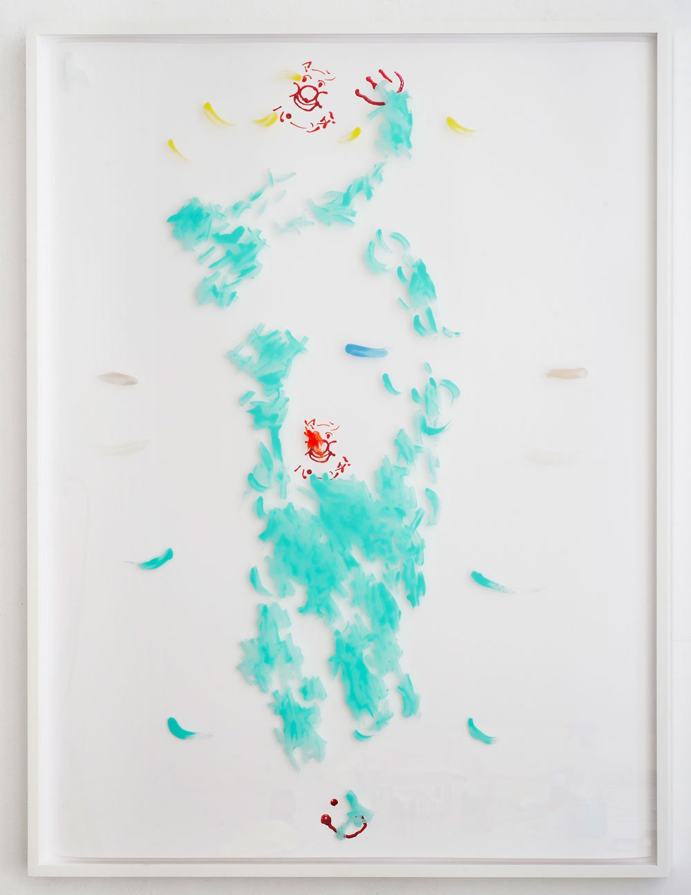 Lisa HolzerBut yes but yes, 2013Nailpolish on glass, pigment print on cotton paper88 x 68 cm