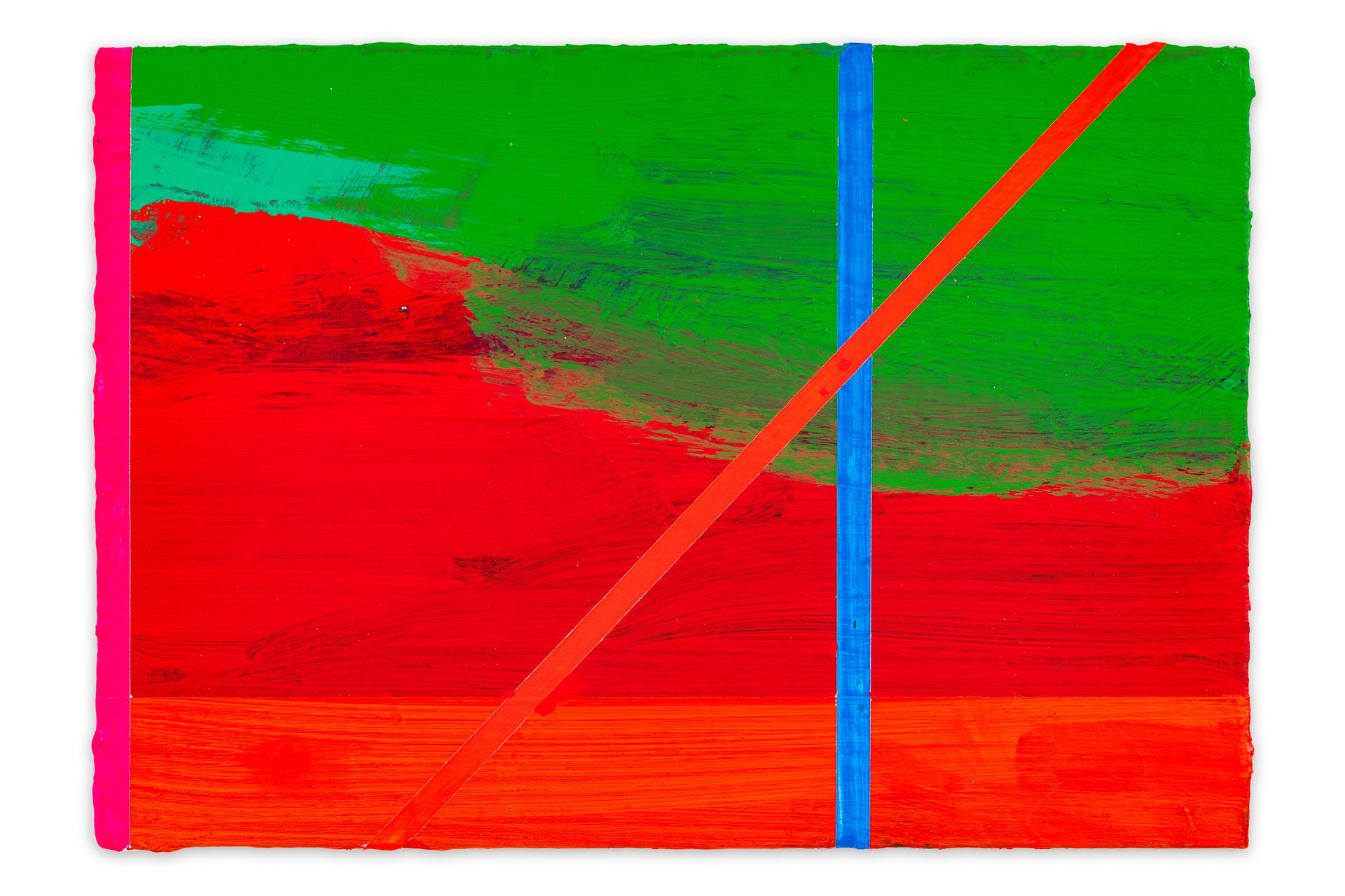 Nick Oberthaler#50 BF XII 22, 2022Acryl auf Papier10,5 x 14,8 cm