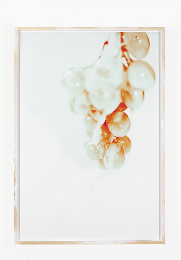 Lisa Holzer, Trauben, 2019Pigment print on cotton paper, semigloss enamel on wood110.3 x 76 cm