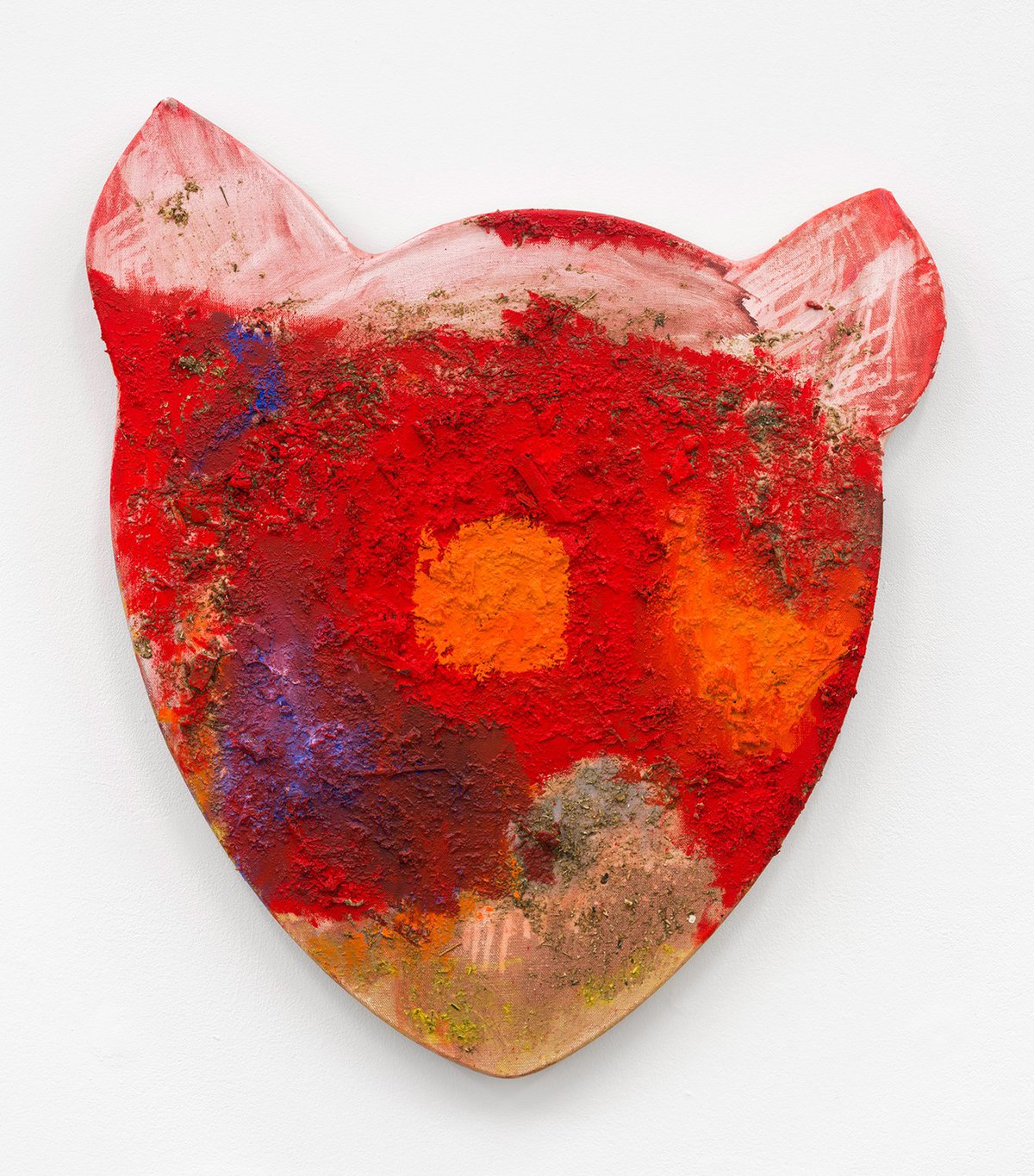 Franz AmannNo.2, 2014Oil, sawdust and glue on shaped canvas88 x 74 x 5 cm