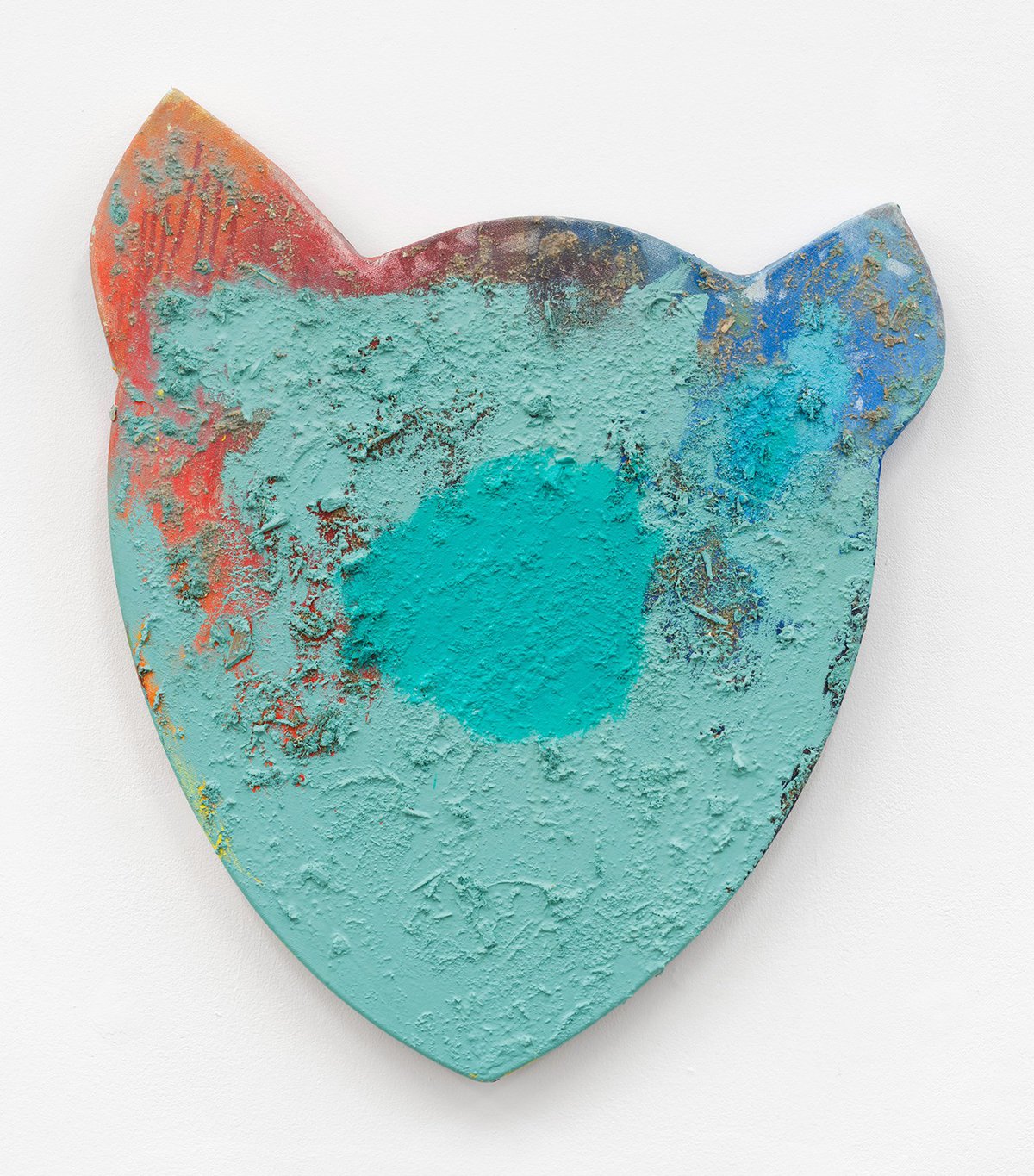 Franz AmannNo.1, 2014Oil, sawdust and glue on shaped canvas88 x 74 x 5 cm