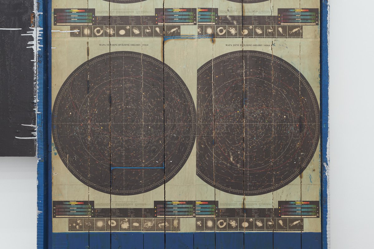 Stano FilkoShooting range - Target Universe, 1966-67/2005Mixed media on wood350 x 180 cmDetail view