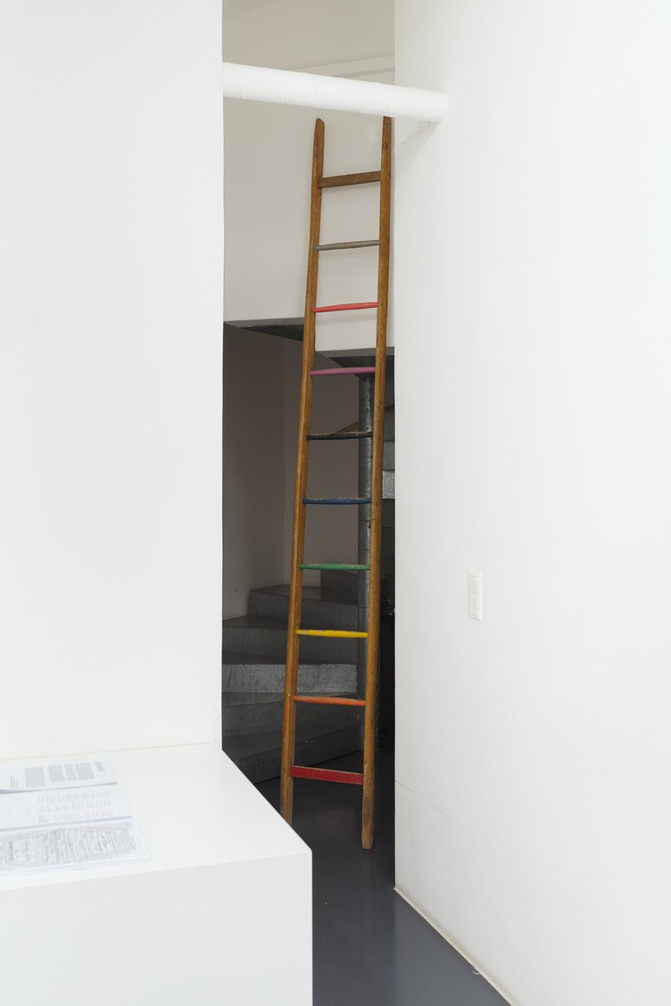 Stano Filko12 Chakra Colors LadderFound object, acrylic on wood340 cm (h)