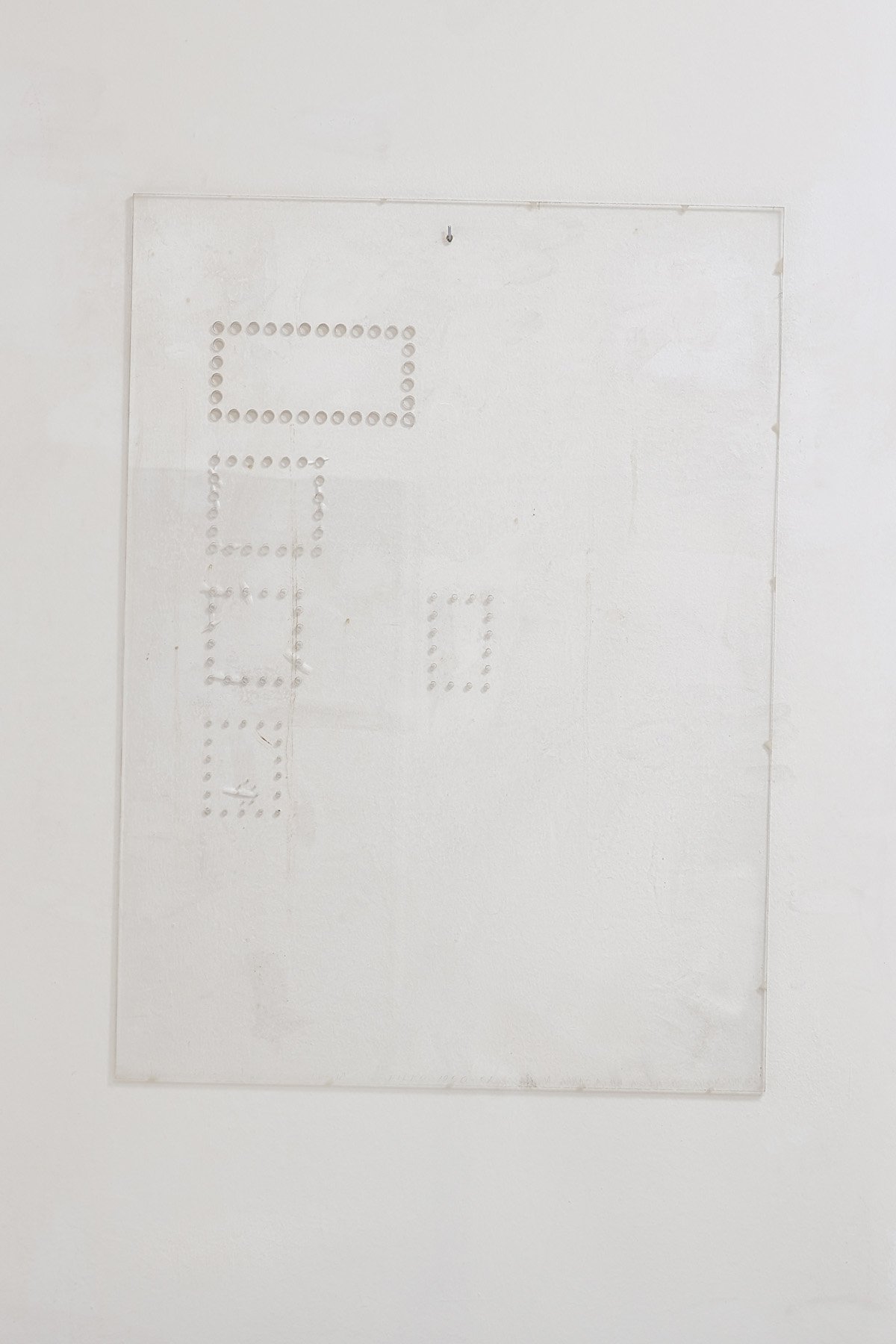Stano FilkoUntitled, 1970Perforation, plexiglass, 10 piecesEach 100 x 75 cmDetail view