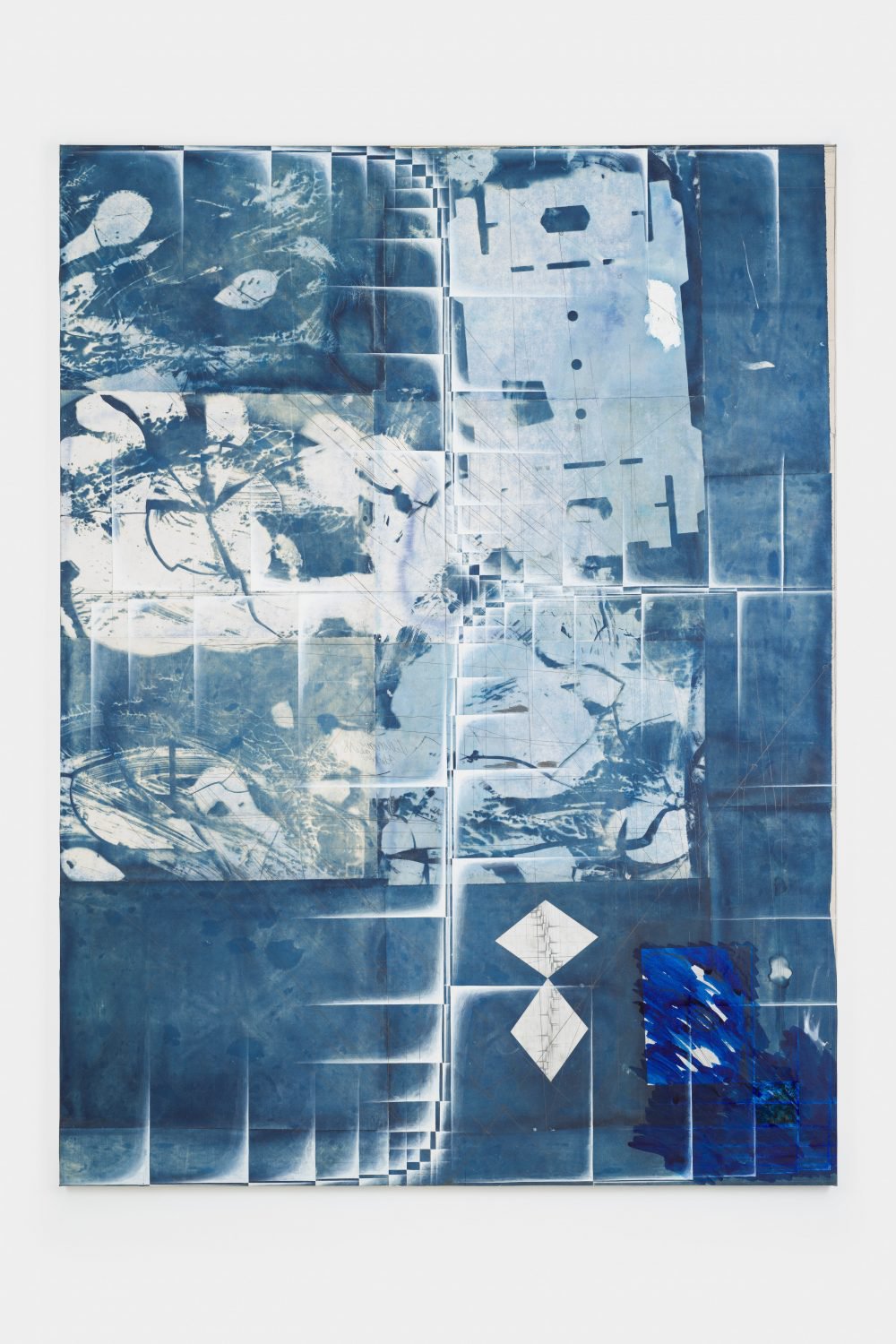 Tillman KaiserUntitled, 2018Photogram on paper on canvas200 x 150 cm