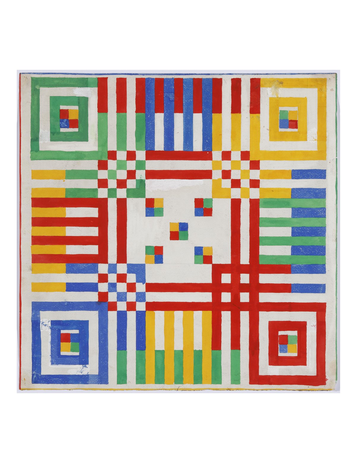Anna AndreevaGeometric Pattern “Formulas” (Q-R Code), 1970sInk and gouache on paper52 x 52 cm