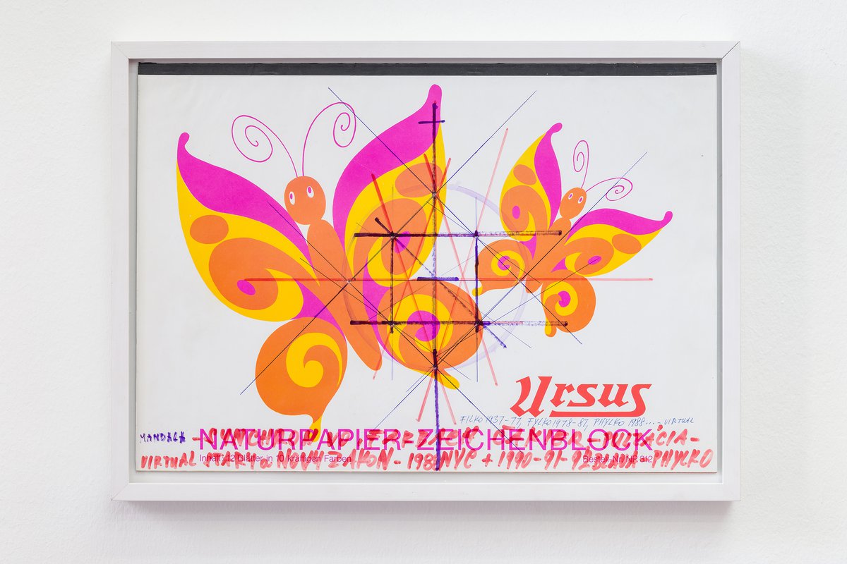 Stano FilkoVirtual Old and New Testament, 1992Found printed material, pen, felt-tip pen, paper34.5 x 49 cm