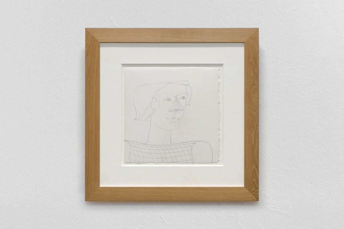 Gaylen Gerber, Park McArthur, Jim Nutt, 2015Installation view: Jim Nutt, Untitled, 2009, pencil on paper, 60.6 x 60.3 cm (23 7/8 x 23 ¾ in.)Gallery Emanuel Layr, Vienna