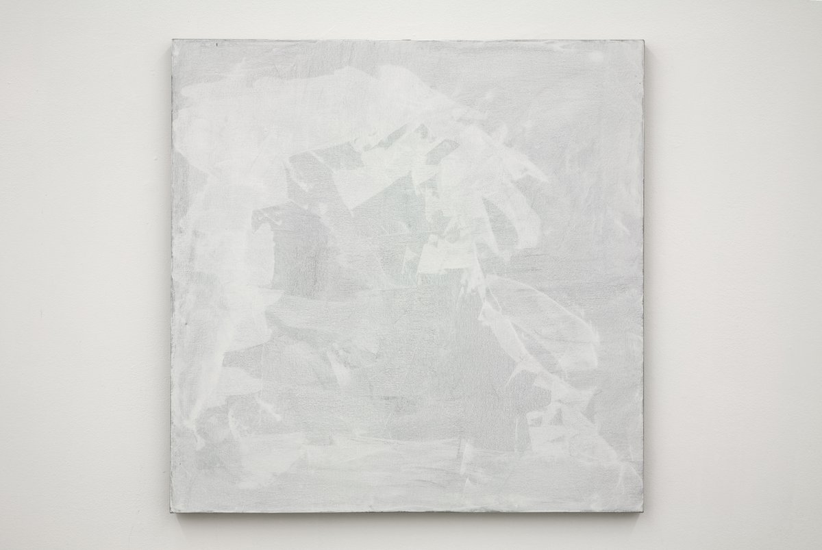 Gaylen Gerber with Heimo Zobernig Support/Untitled, n.d., 2004, oil paint, painters tape on canvas, 70 x 70 cm(27.5 x 27.5 in.)