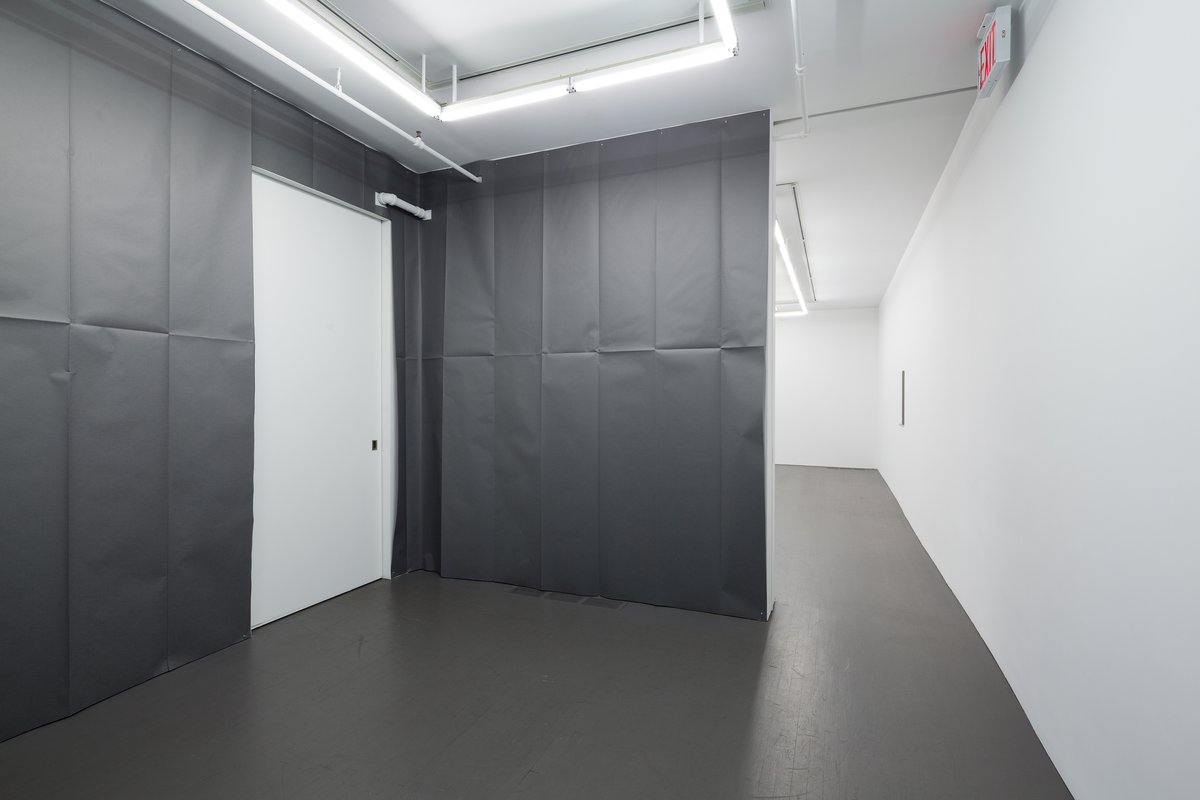 Gaylen Gerber, 2012Installation view: Gaylen Gerber, Backdrop, 1999, background paper, aluminum push pins, overall dimensions vary with installationWallspace, New York