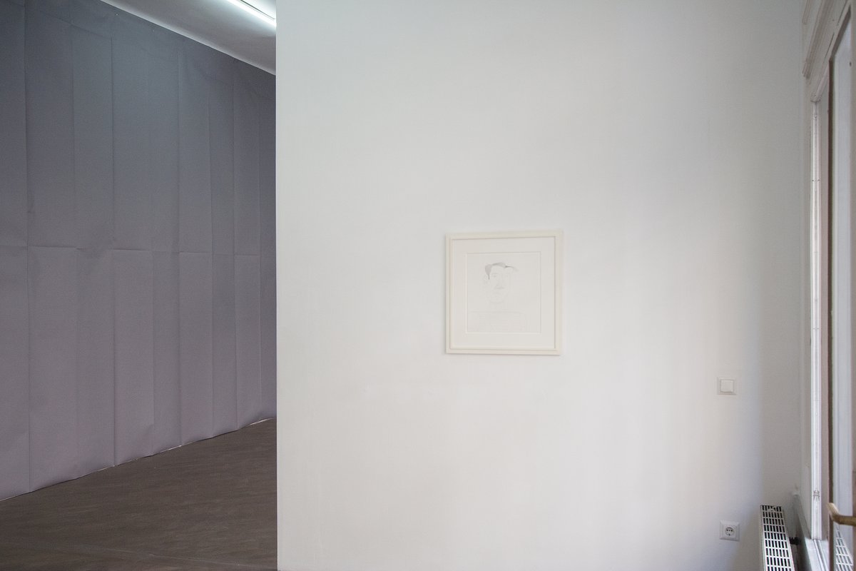 Gaylen Gerber, Park McArthur, Jim Nutt, 2015Installation view: Jim Nutt, Untitled, 2009, pencil on paper, 60.3 x 57.8 cm (23 ¾ x 22 ¾ in.)Gallery Emanuel Layr, Vienna