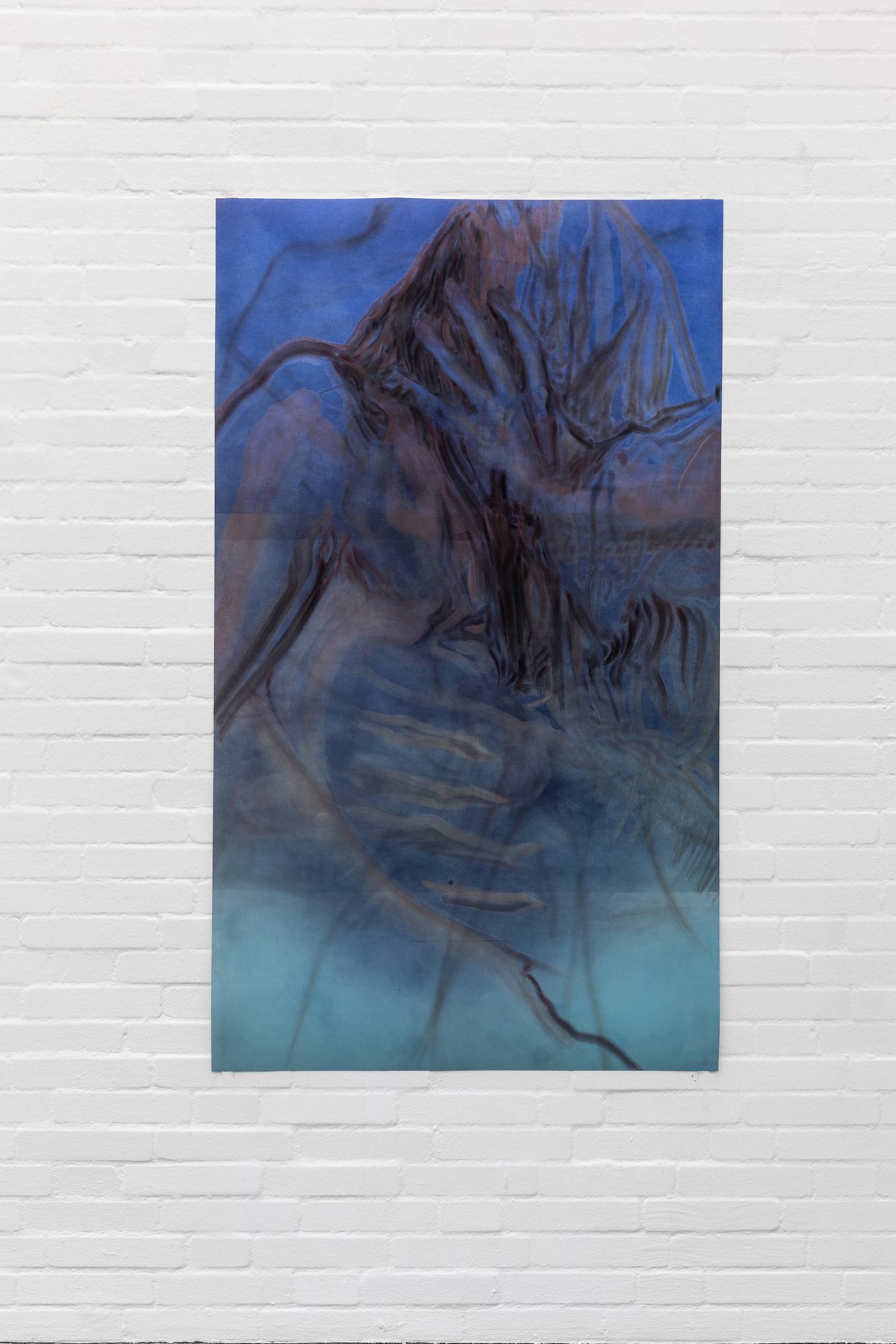 Evelyn Plaschg Dove Dive, 2022Pigment on Paper155 x 90 cm