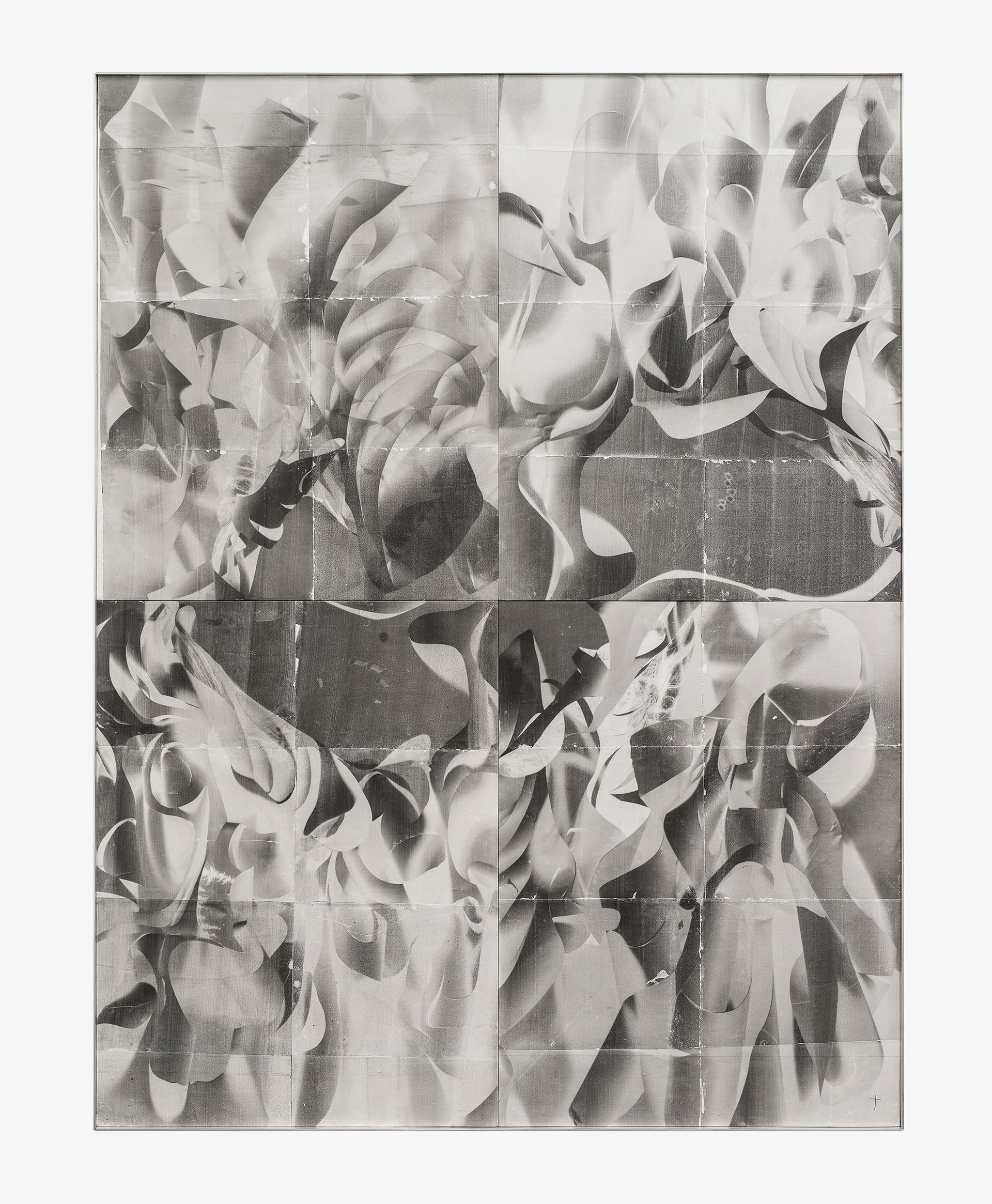 Tillman KaiserUntitled, 2018Black and white photo on paper on wood204 x 154 cm