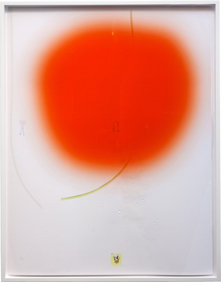 Lisa HolzerIt&#x27;s my hair and I can do what I want with it!, 2014Crystal clear 202/1 polyurethane on glass, champagne and pigment print on cotton paper92 x 72 cmEdition of 1 plus 1 artist’s proof
