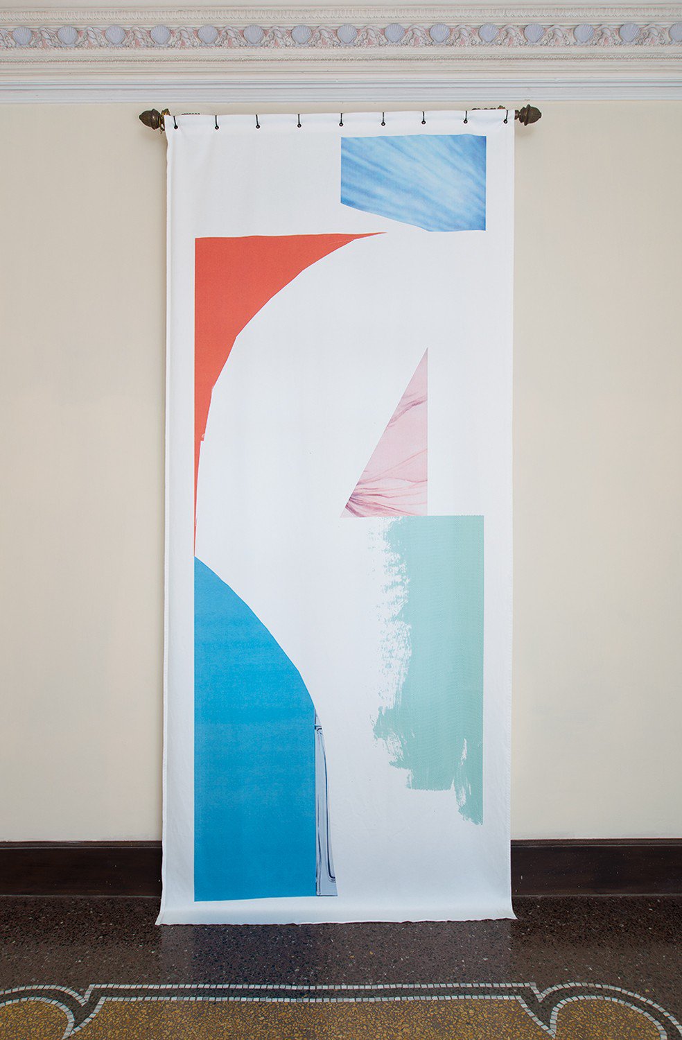 Nick OberthalerUntitled (Negative shapes I), 2014Latex print on cotton canvas340 x 145 cm