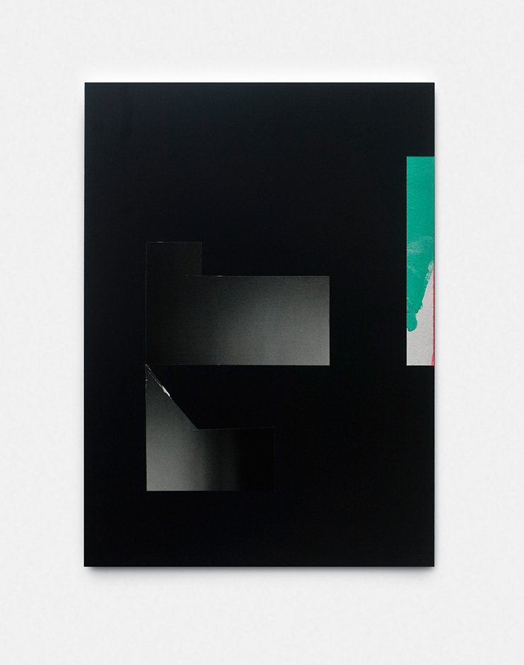 Nick OberthalerUntitled, 2014Primer, gesso, acrylics, paper and magazine cut-outs collagaed on aluminum30 x 25 cm